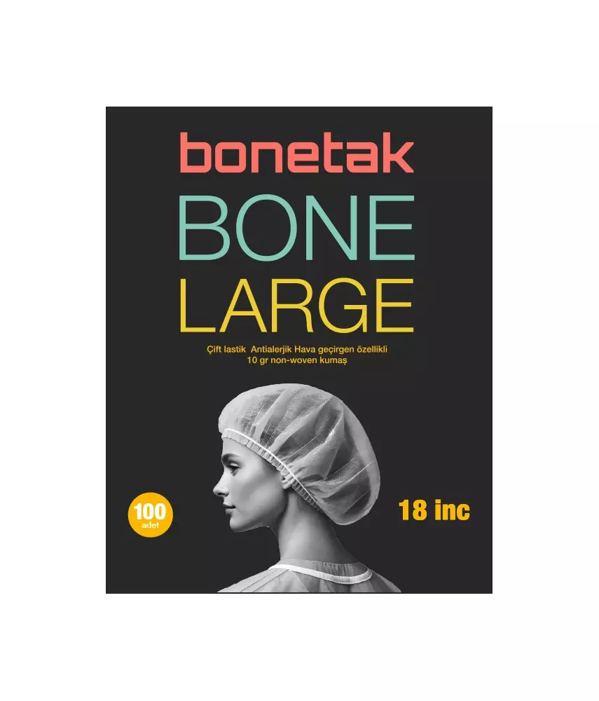 Tek Kullanımlık Bone LARGE - 18"  45cm