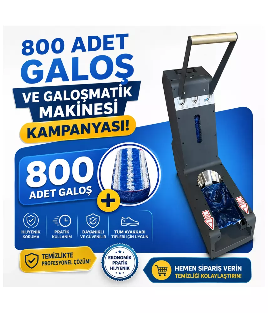 Galomatik Galoşmatik SG-200 Antrasit + 800 Adet Galoş Seti