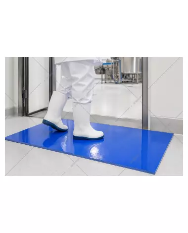 Yapışkanlı Yaprak Paspas Mavi 45x115 cm – 300 Yaprak (10 Plaka x 30 Yaprak)
