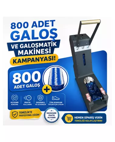 Galomatik Galoşmatik SG-200 Antrasit + 800 Adet Galoş Seti