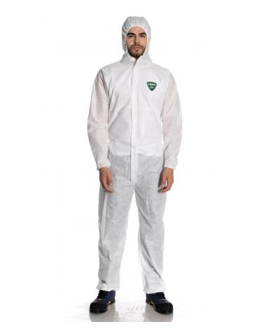 Beyaz SMS Tek Kullanımlık Koruyucu Tulum – Type 5/6 Sertifikalı