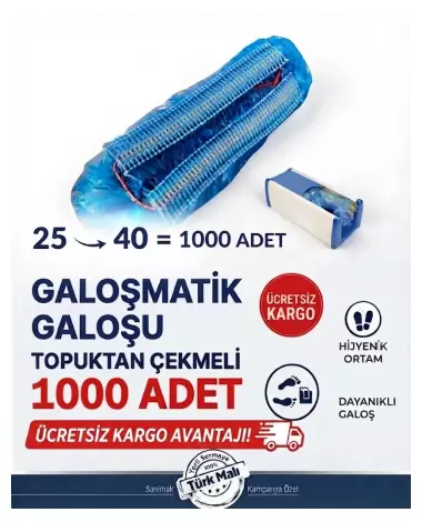 Sanimak Galoşmatik Galoşu, Topuktan Çekmeli 1000 Adet
